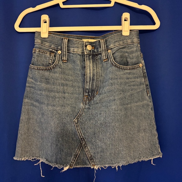 Madewell Rigid Denim A-Line Mini Skirt - Picture 2 of 5